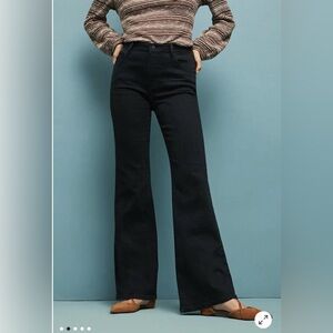 PILCRO Anthropologie Black High Rise‎ Boot Cut Jeans, Size 32